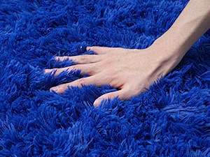 Blue Shag Area Rug for Bedroom, 4×6 Fluffy Shaggy Rugs for Living Room Boys Kids