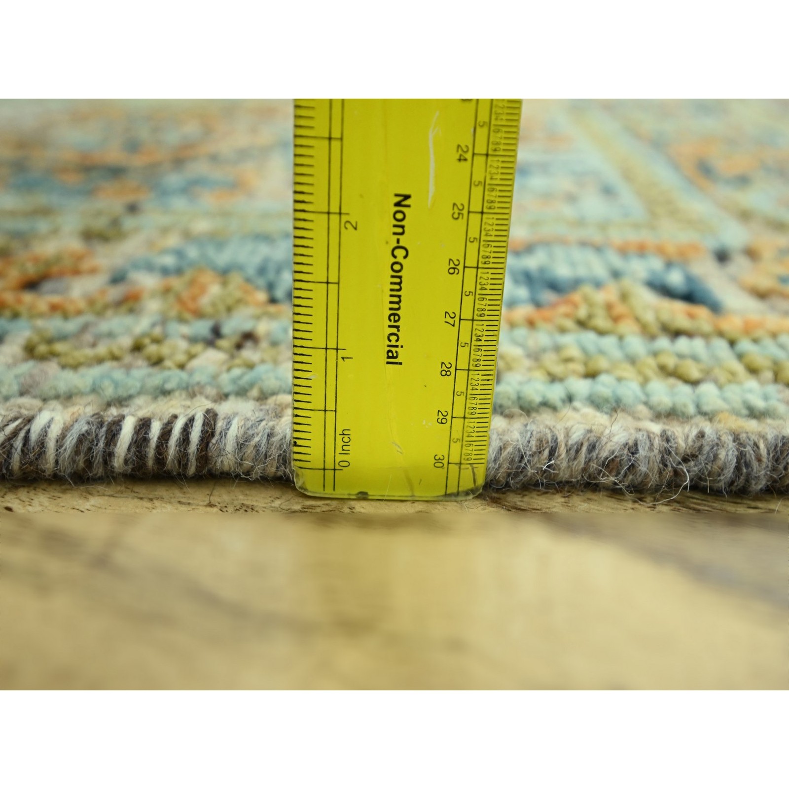 2’2″x3’1″ Brown Oushak with Exposed Warps Distressed Wool Hand Knotted Mat Rug
