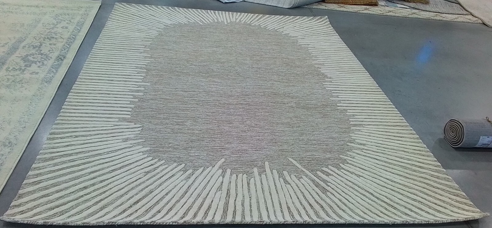 NATURAL / IVORY 8′-0″ x 10′-0″ Back Stain Rug Reduced Price 1172765557 ABT478A-8