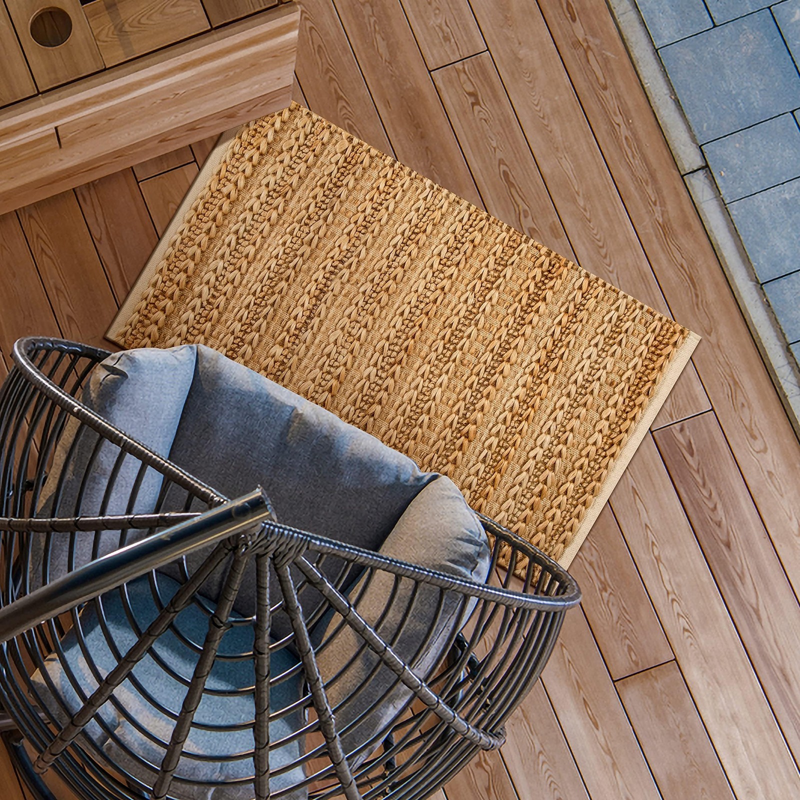 Jute Patsan 24×36 Inches Natural Rug, Farmhouse Neutral Boho Small Doormat Ru…