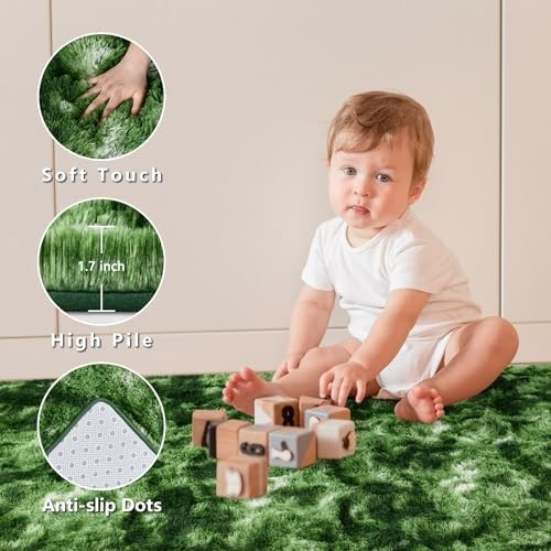 Nuttumico Large Fluffy Area Rug, 6×9 Feet Modern Indoor Carpets for Living Ro…