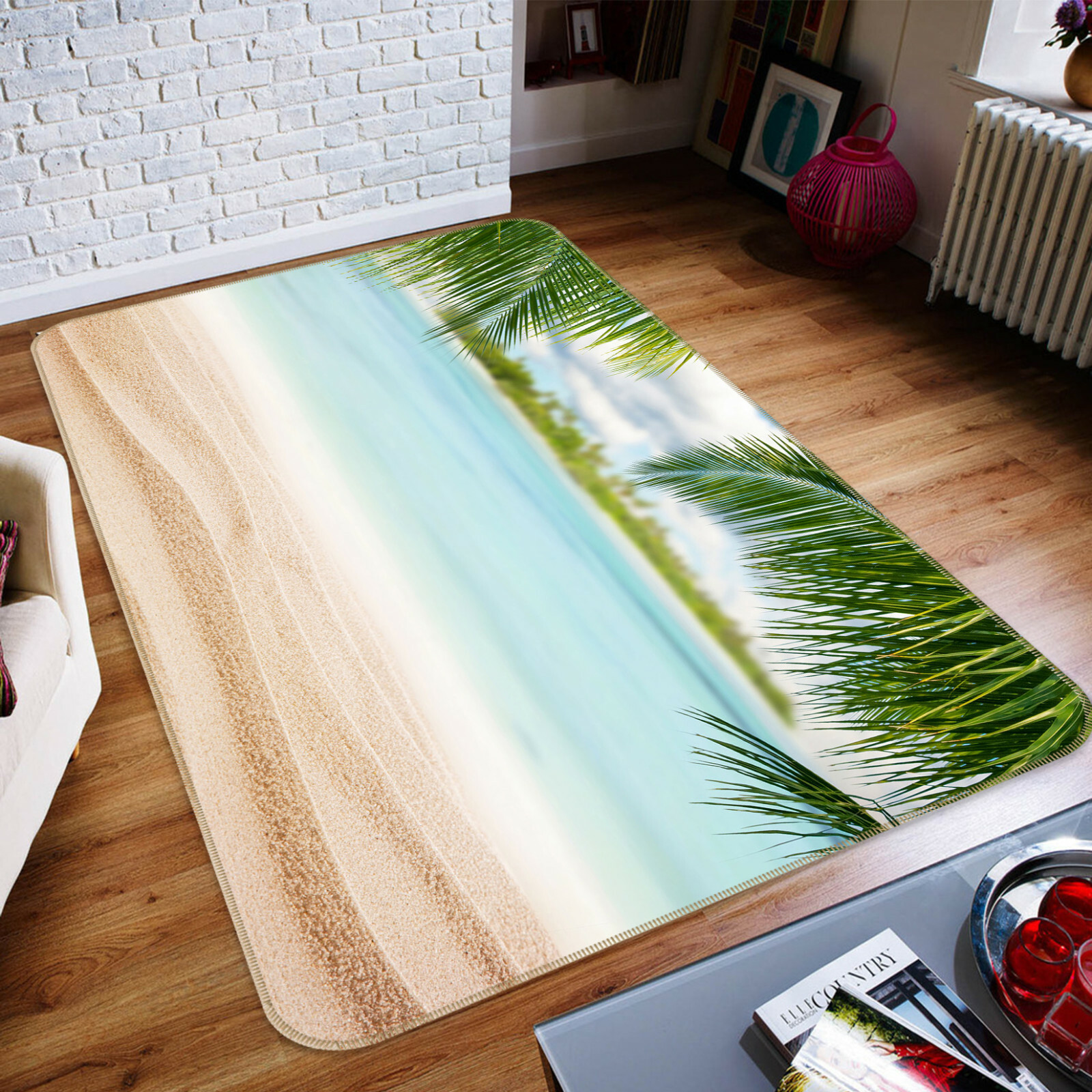 3D Beach Island ZHUA2311 Game Non Slip Rug Mat Photo Carpet Zoe