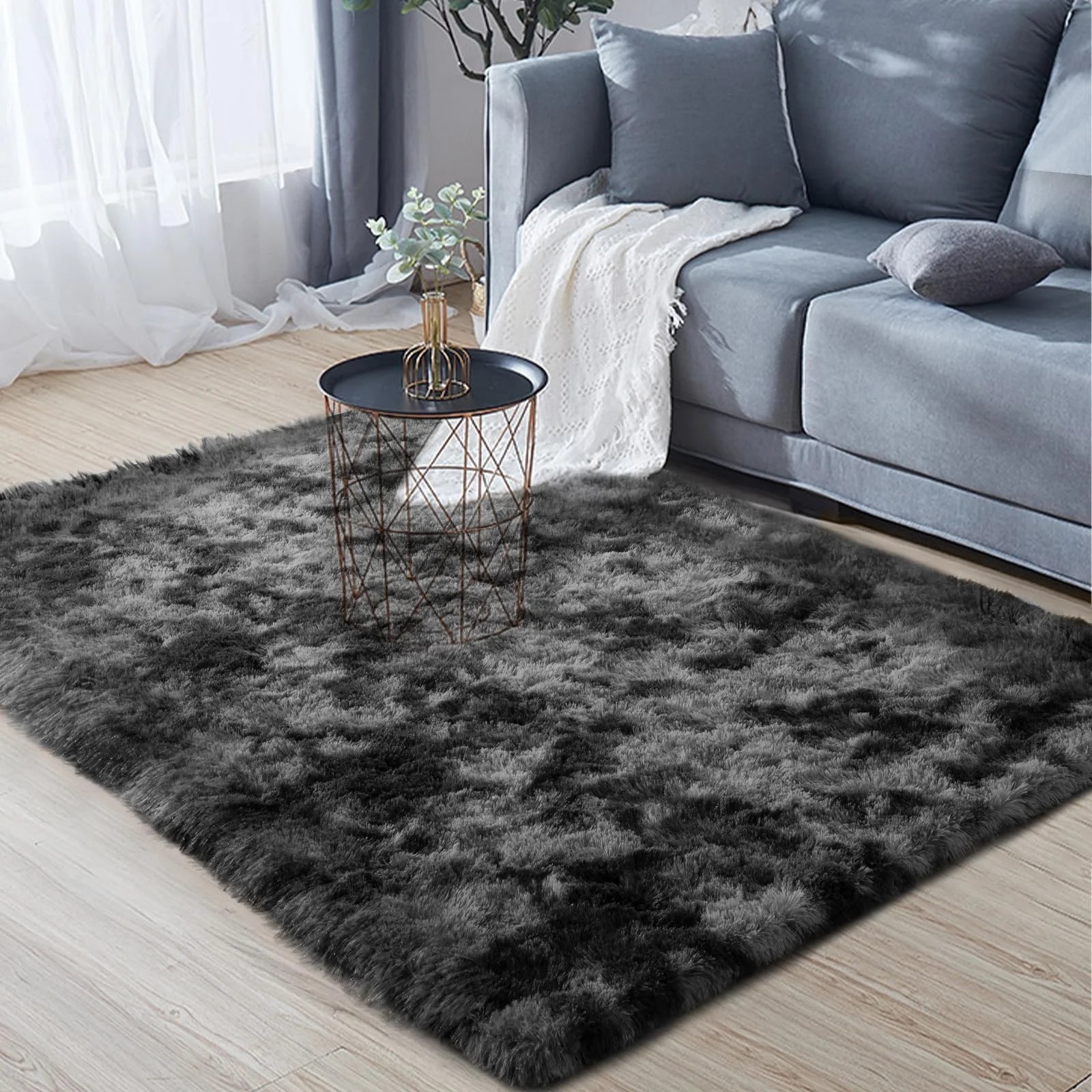 Soft Plush Area Rug – Large Non-Slip Shag Carpet for Living Room & Bedroom