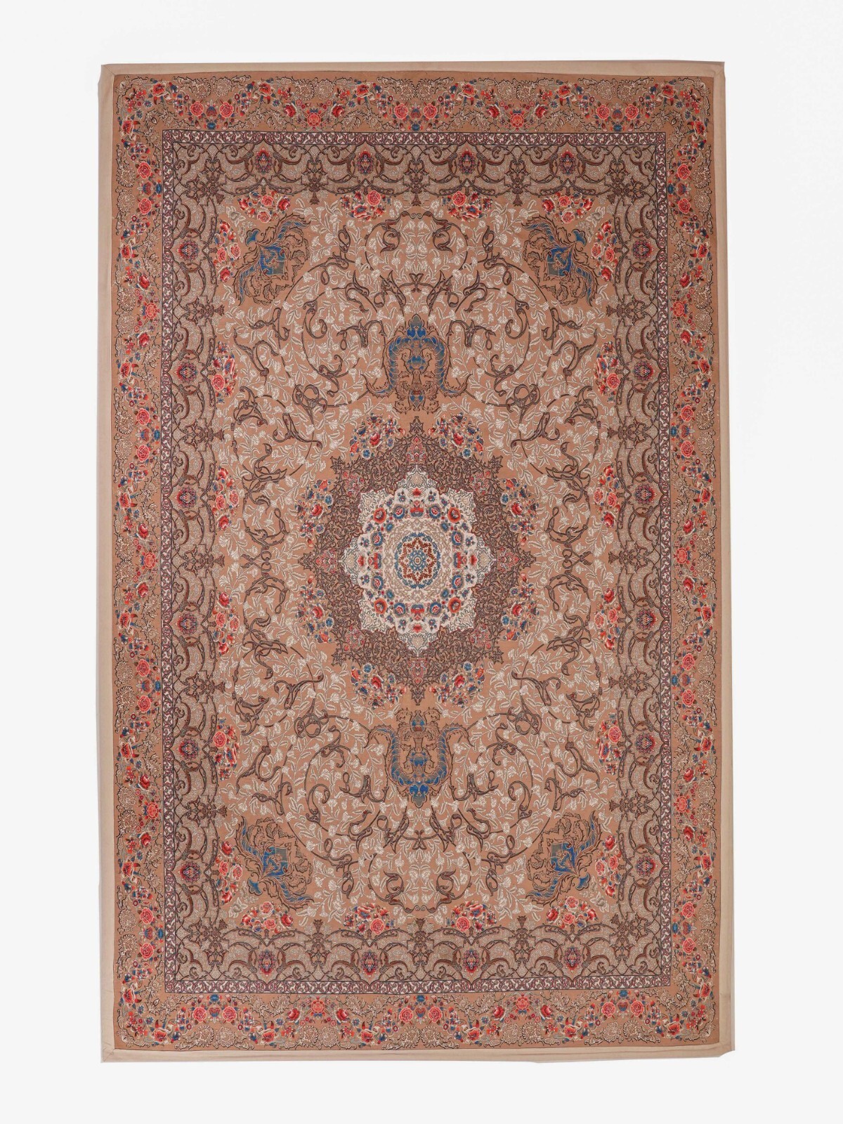 Hand Woven Printed Cotton & Polyester 5×8 Area Rug Oriental Multicolor BBWP0001