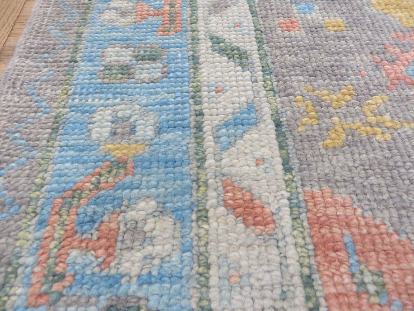 4’8 x 7’2 Hand Knotted Gray Colorful Turkish Oushak Oriental Rug G15500