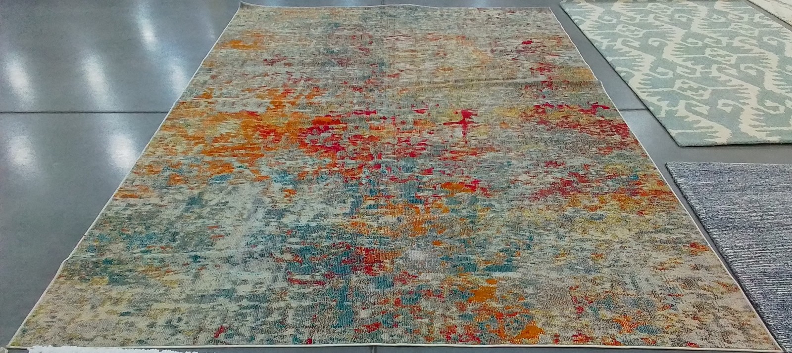 GREY TURQUOISE 9′-0″ x 12′-0″ Back Stain Rug, Reduced Price 1172781106 MAD460G-9