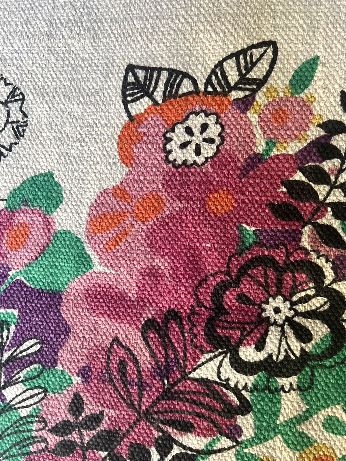 100% Cotton Woven Colorful Rug 36 1/4” X 24 1/2” Peacock & Flowers Made In India