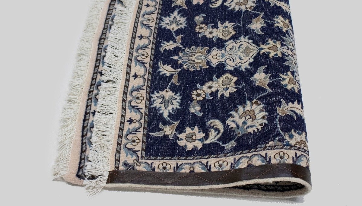 Handmade Traditional Navy Thick Pile Rug Small Oriental Area Home Carpet 3×4 ft