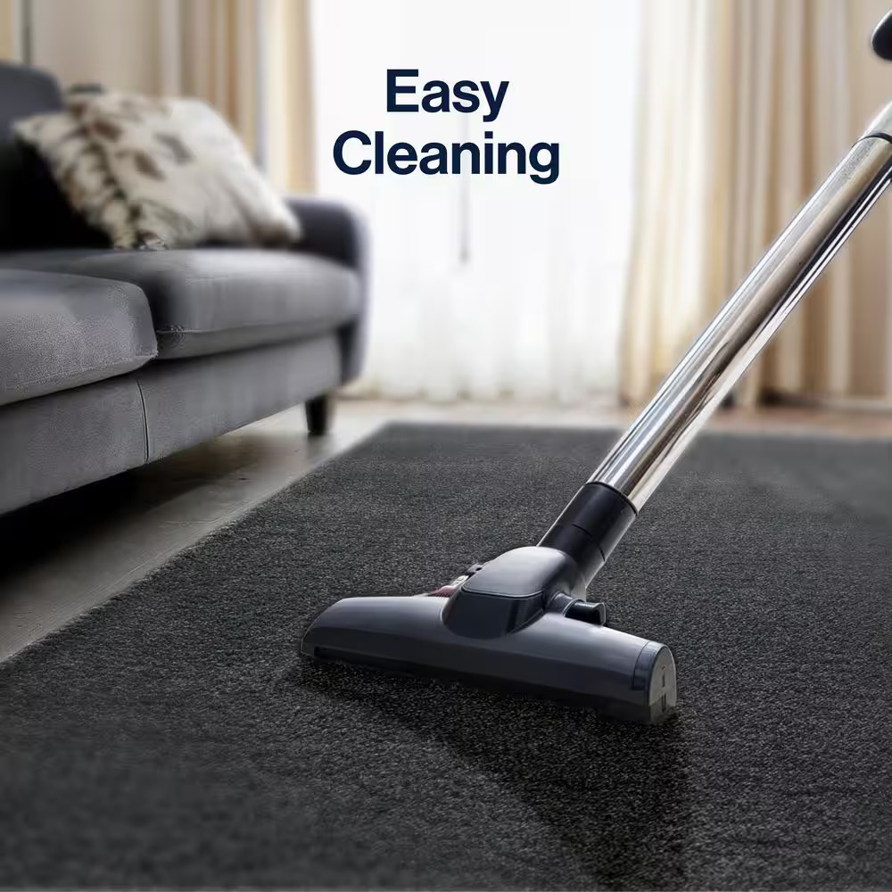 Haze Solid Low-Pile Black 8 Ft. X 10 Ft. Area Rug