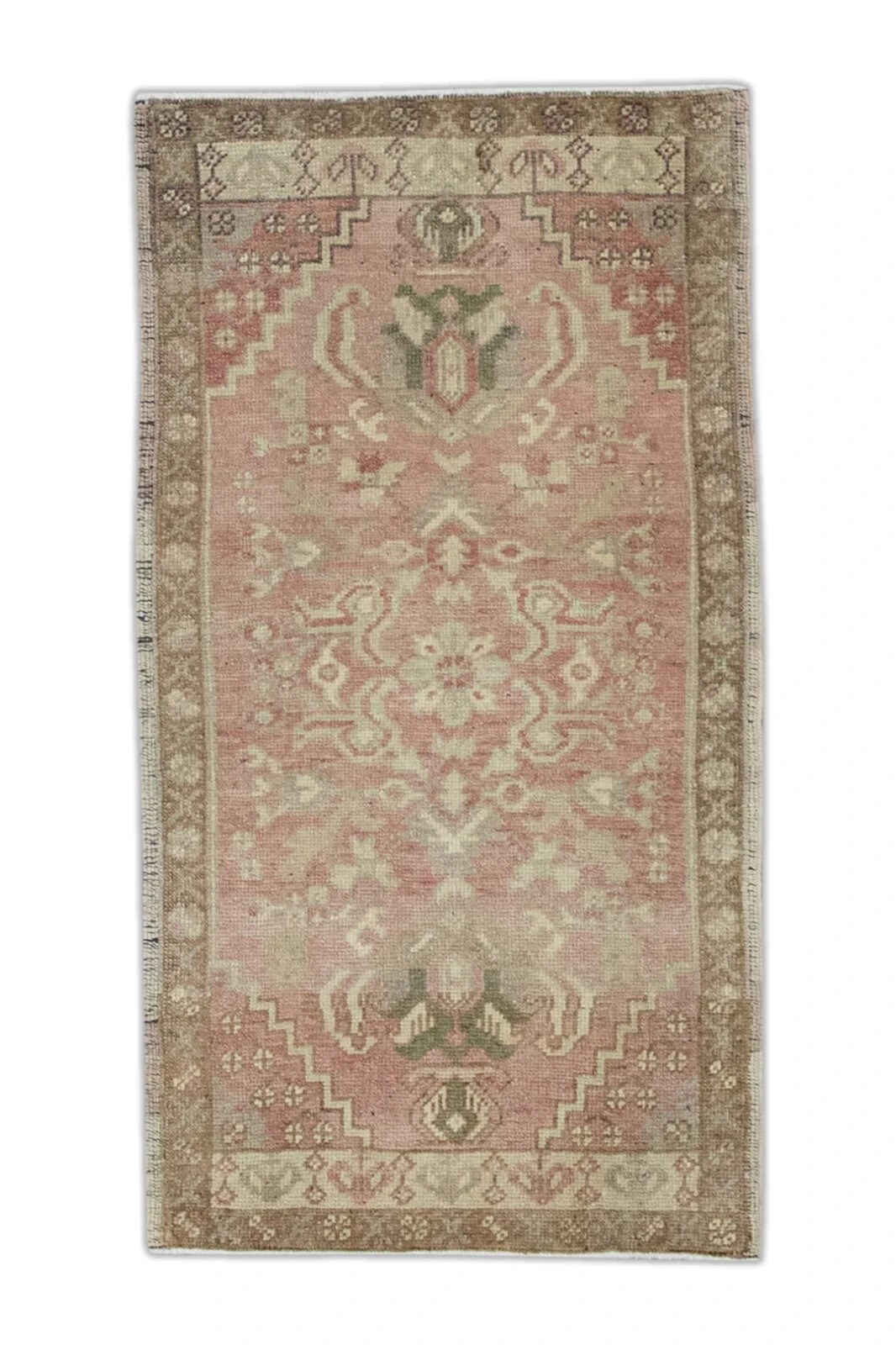 Oriental Hand Knotted Vintage Turkish Mini Rug 1’8″ x 3’1″ #9111