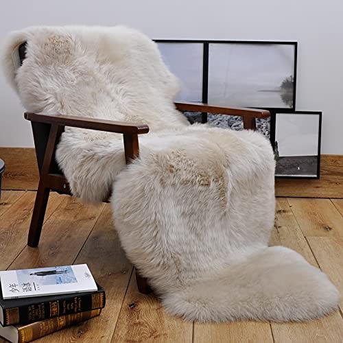 Premium Genuine Sheepskin Rug Linen Real Australia Sheepskin Natural Luxury F…