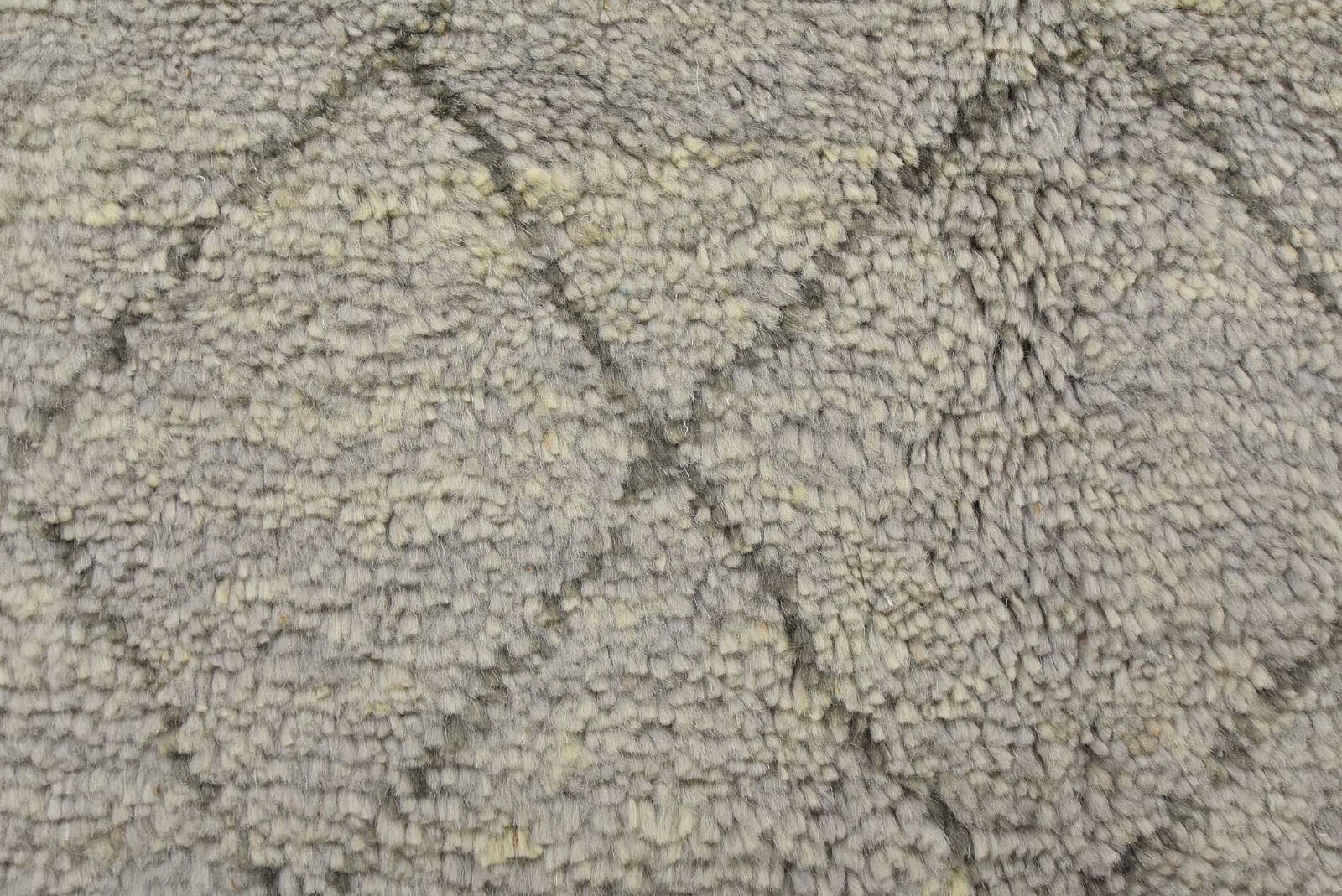 Moroccan Rug 8’2” x 10’1” Gray Wool Contemporary Hand-Knotted Carpet
