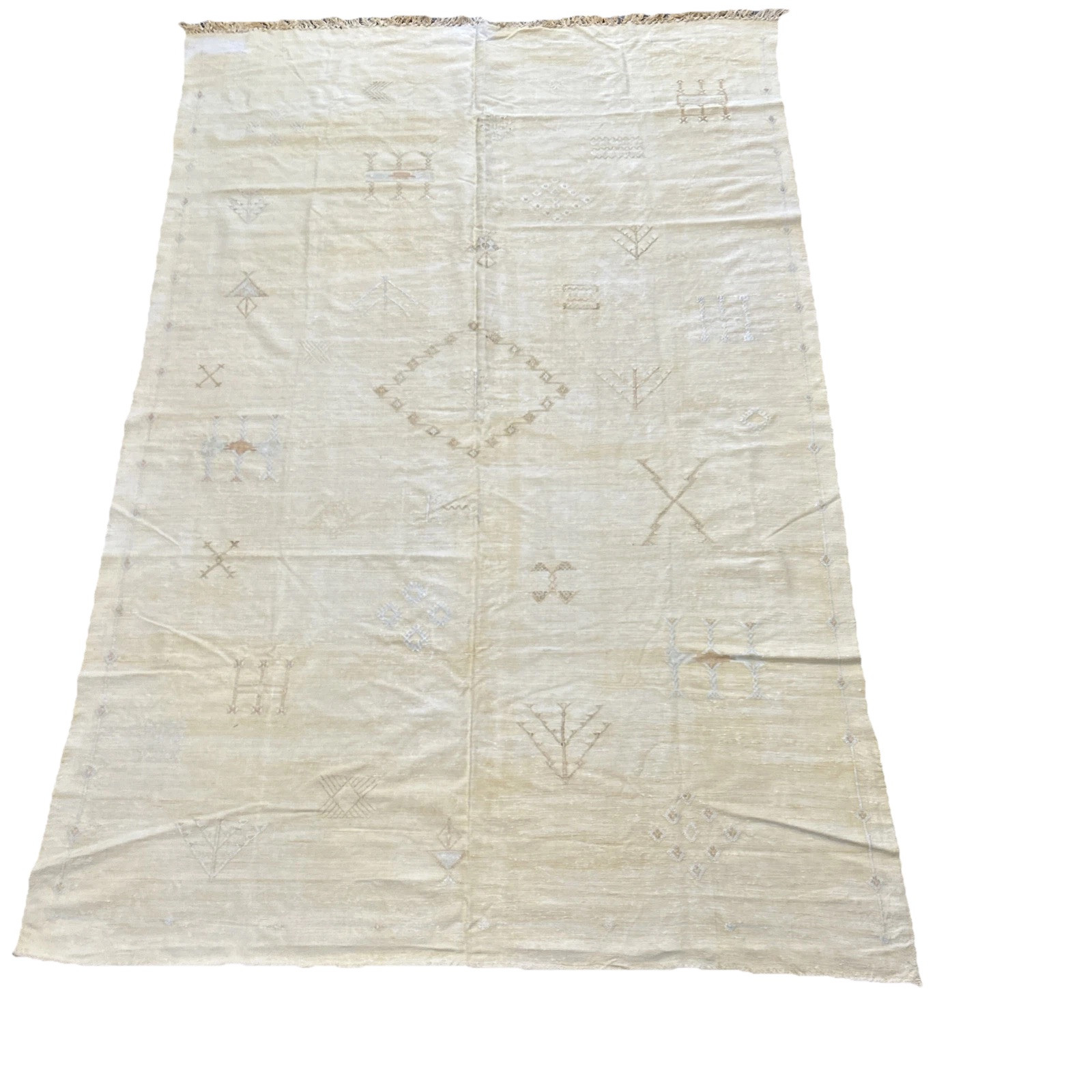Traditional Vintage Hand-Knotted Carpet 6″ x 9″ Gold Wool Area Rug