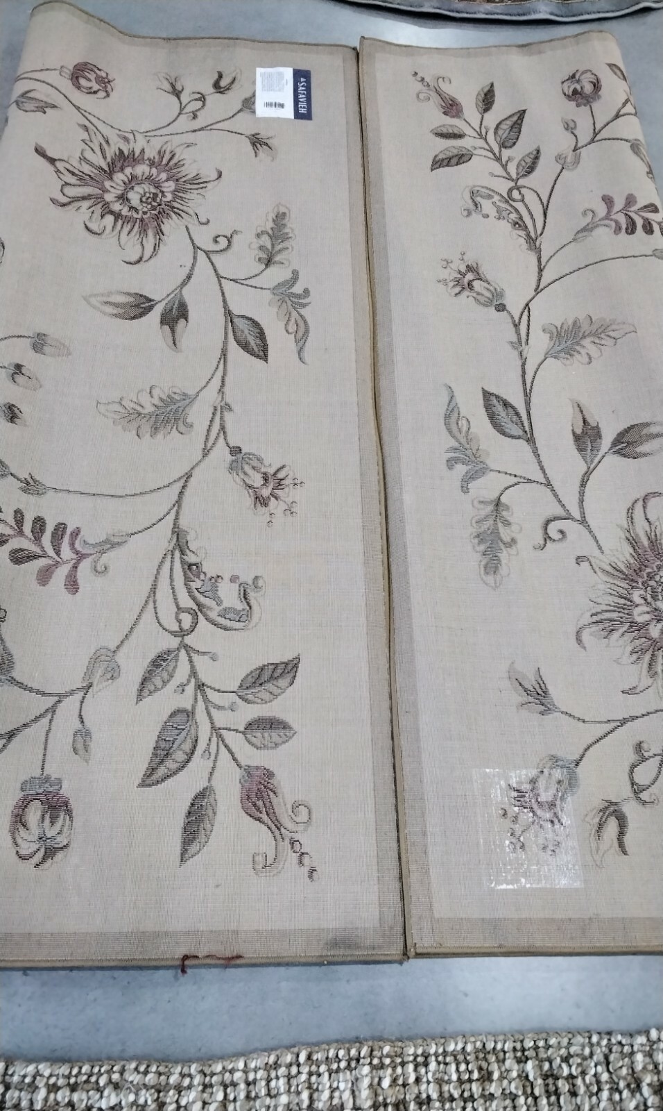 IVORY / MULTI 6′-7″ X 9′-6″ Stained Rug, Reduced Price 1172711251 LNH552-1291-7