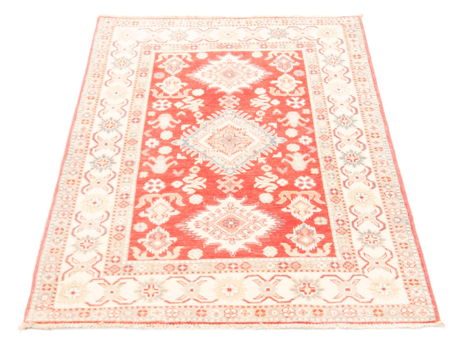 Hand Knotted Area Rug 3’5″ x 4’9″ Traditional Oriental Wool Carpet