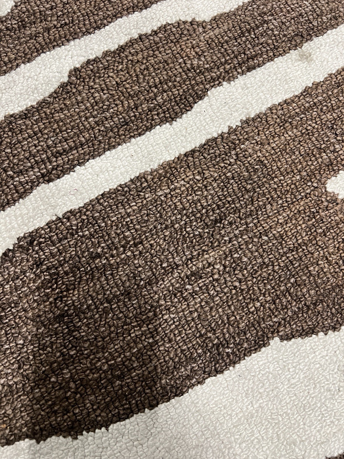 MacKenzie-Childs Zebra Rug 6′ Round Black White 100% Rayon Faded 2020 350-02562