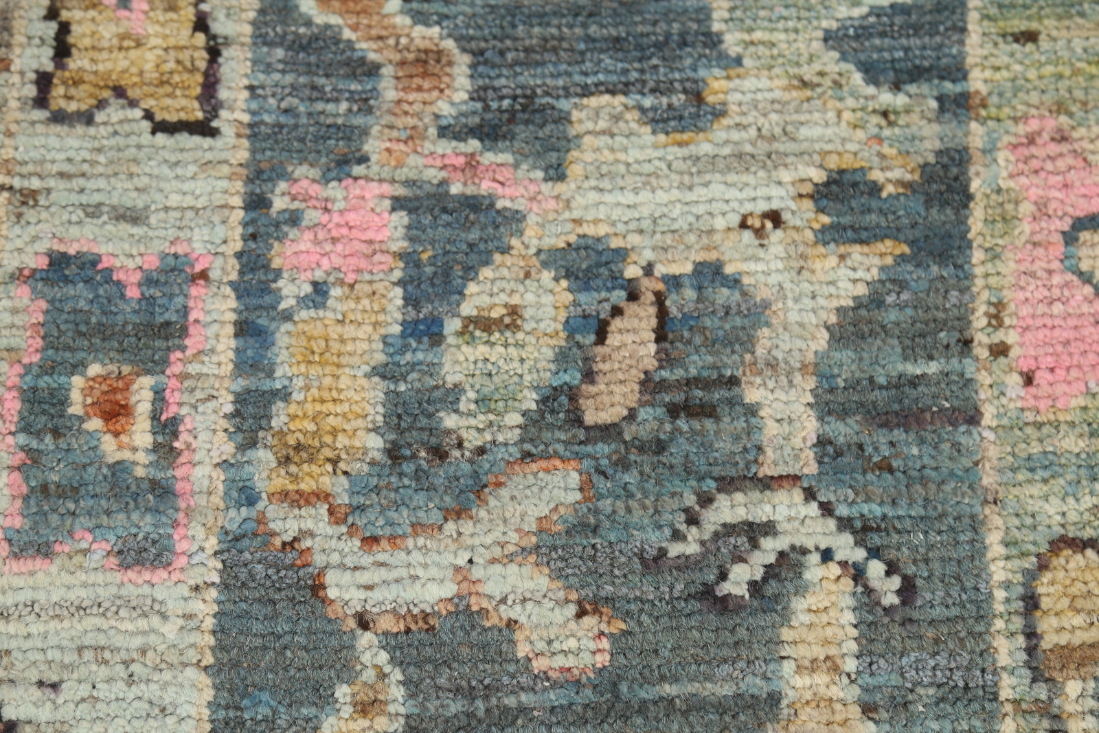 Vegetable Dye All-Over Patterned Oushak Wool Handmade Rug 8×10 ft Turkish Carpet