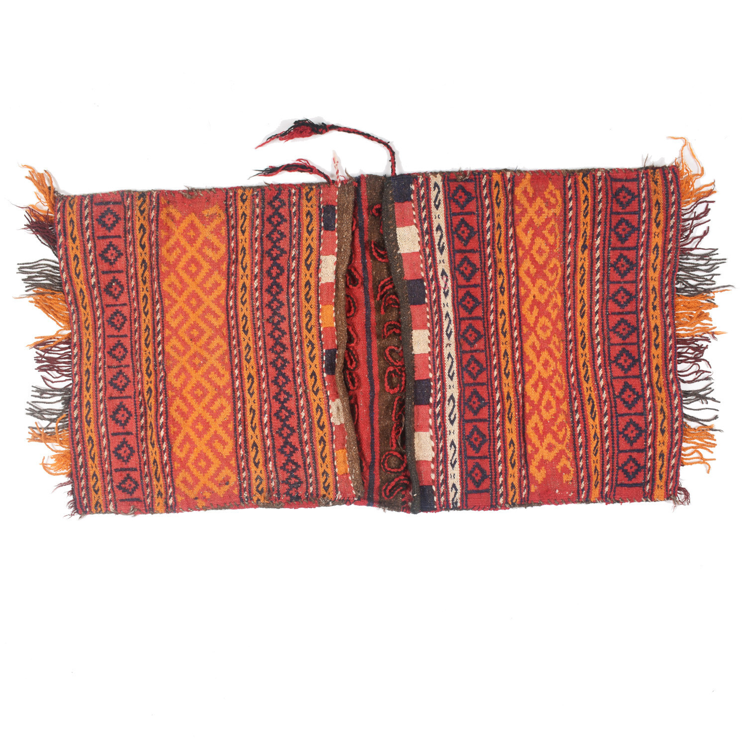 Antique Handmade Afghan Hand Knotted Saddle Bag Rug 2 ft x 3 ft 7 in – Y12831