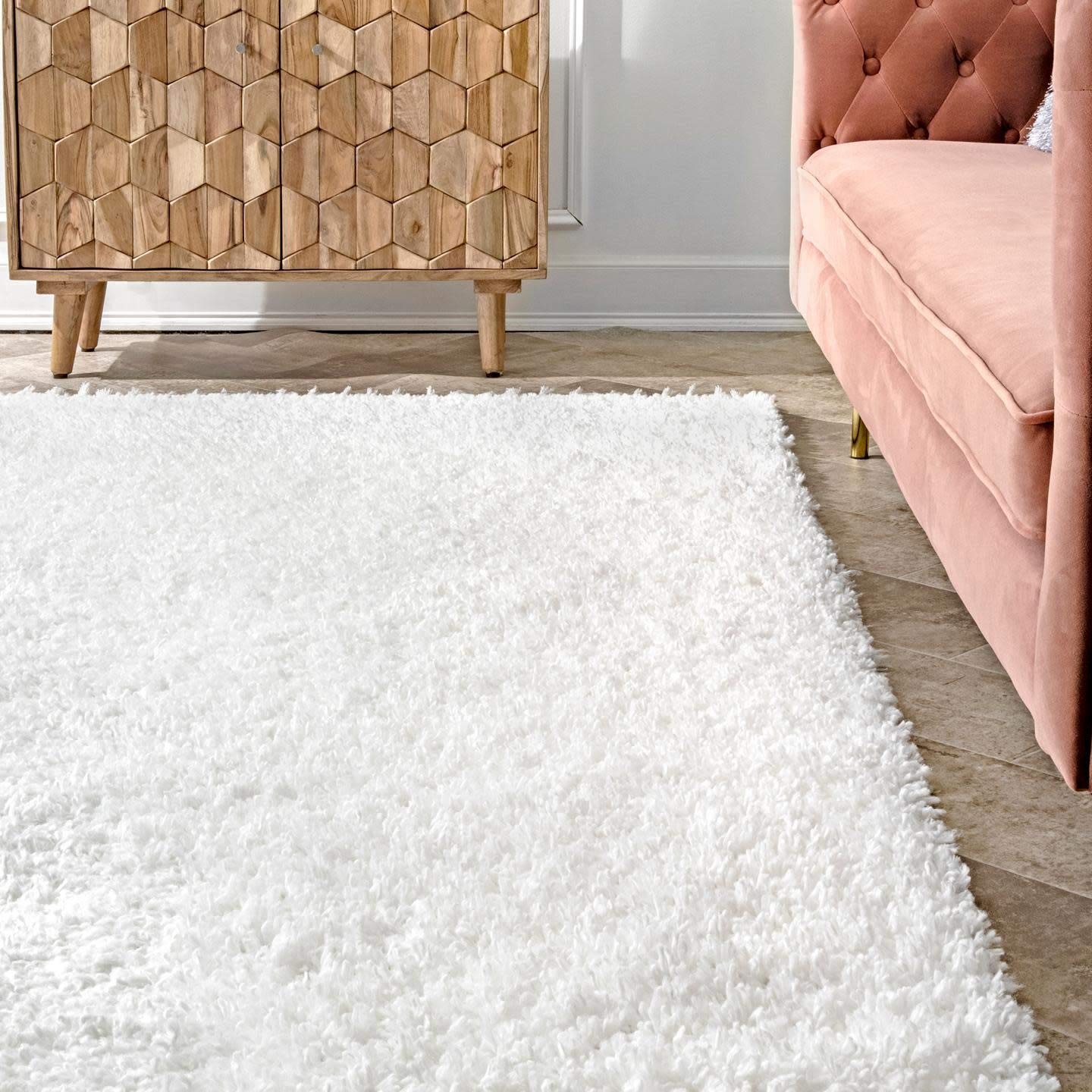 Nuloom Neva Ivory, 6’7″ x 9′, Modern, x 9′ (Rectangular), Ivory