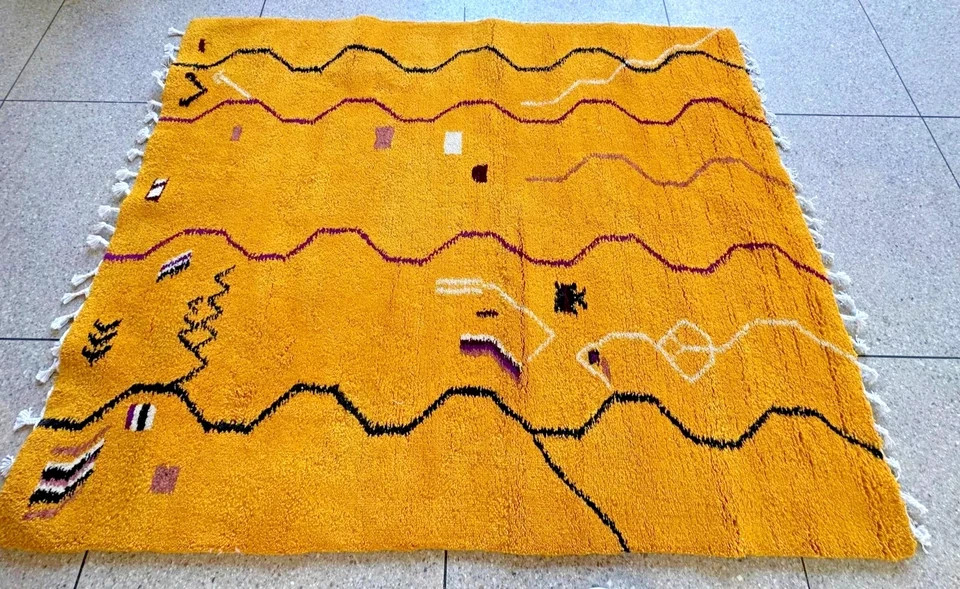 Latest Hand knotted, Beni Ourain rug, 100% soft wool Bathroom living room kitche