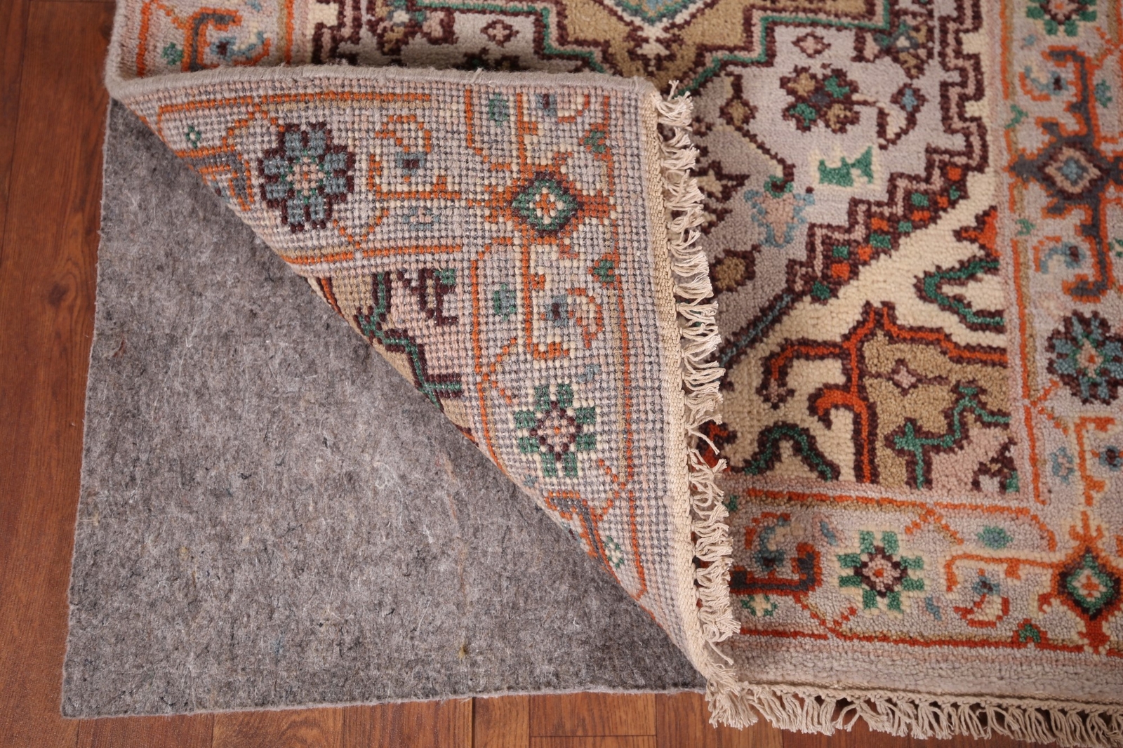 Heriz Serapi Indian Hand-Knotted Accent Rug Wool 3×6 ft Rug