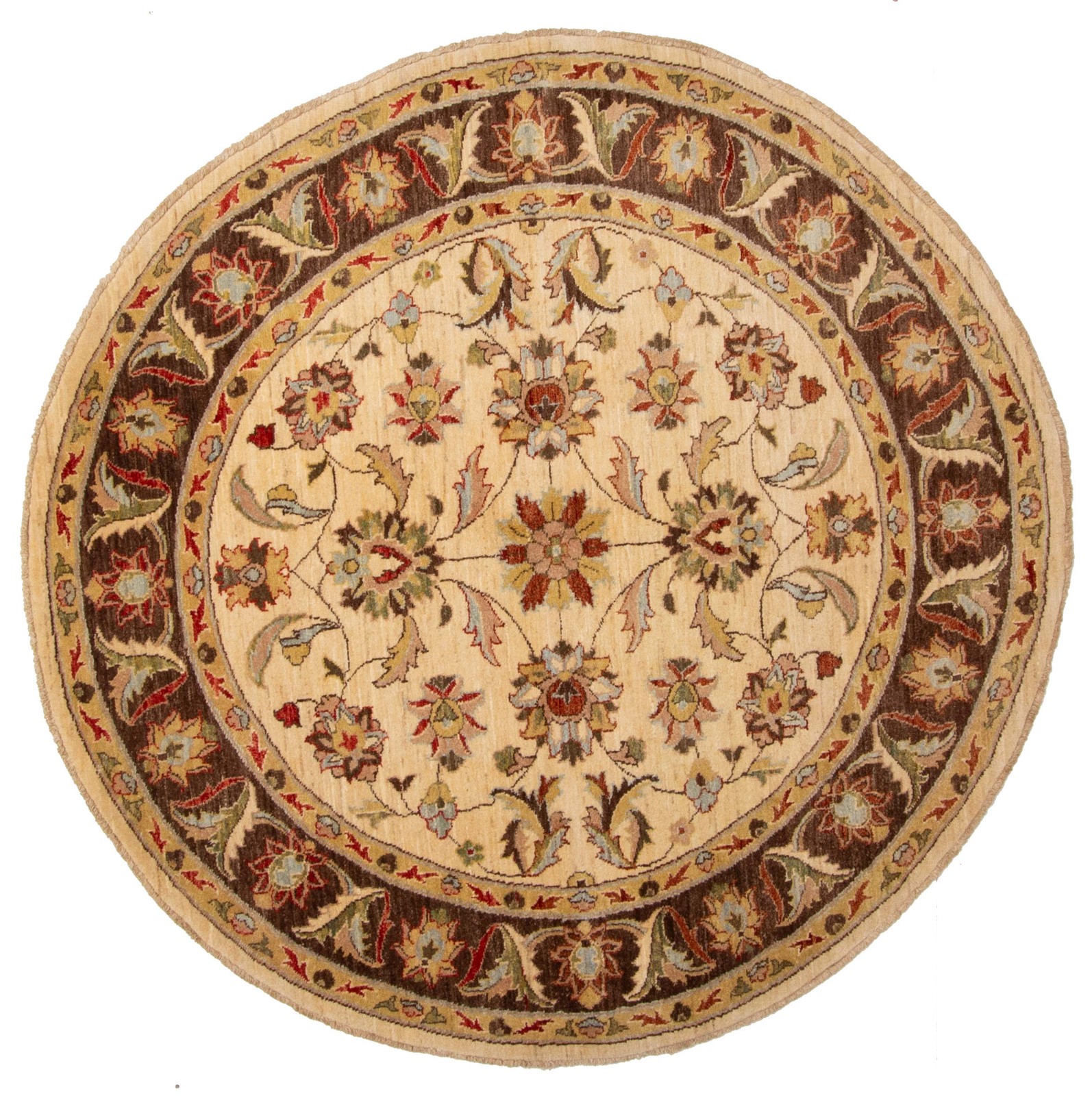 Vintage Hand-Knotted Area Rug 6’2″ x 6’2″ Traditional Oriental Wool Carpet