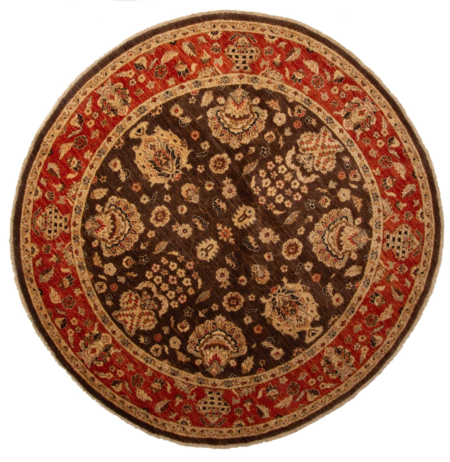 Vintage Hand-Knotted Area Rug 7’10” x 7’11” Traditional Oriental Wool Carpet