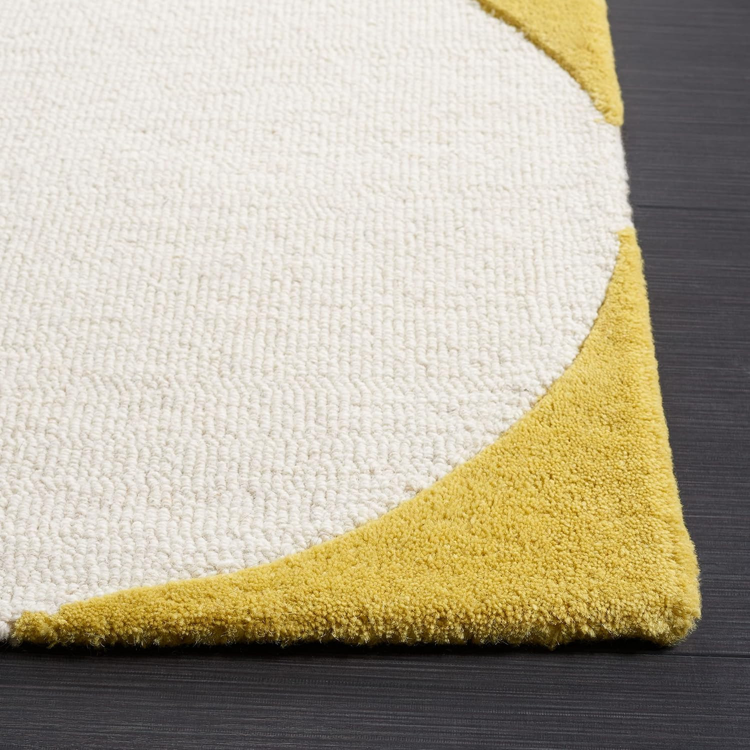 Rodeo Drive Collection Area Rug – 9′ X 12′, Grey & Gold, Handmade Mid-Century Mo