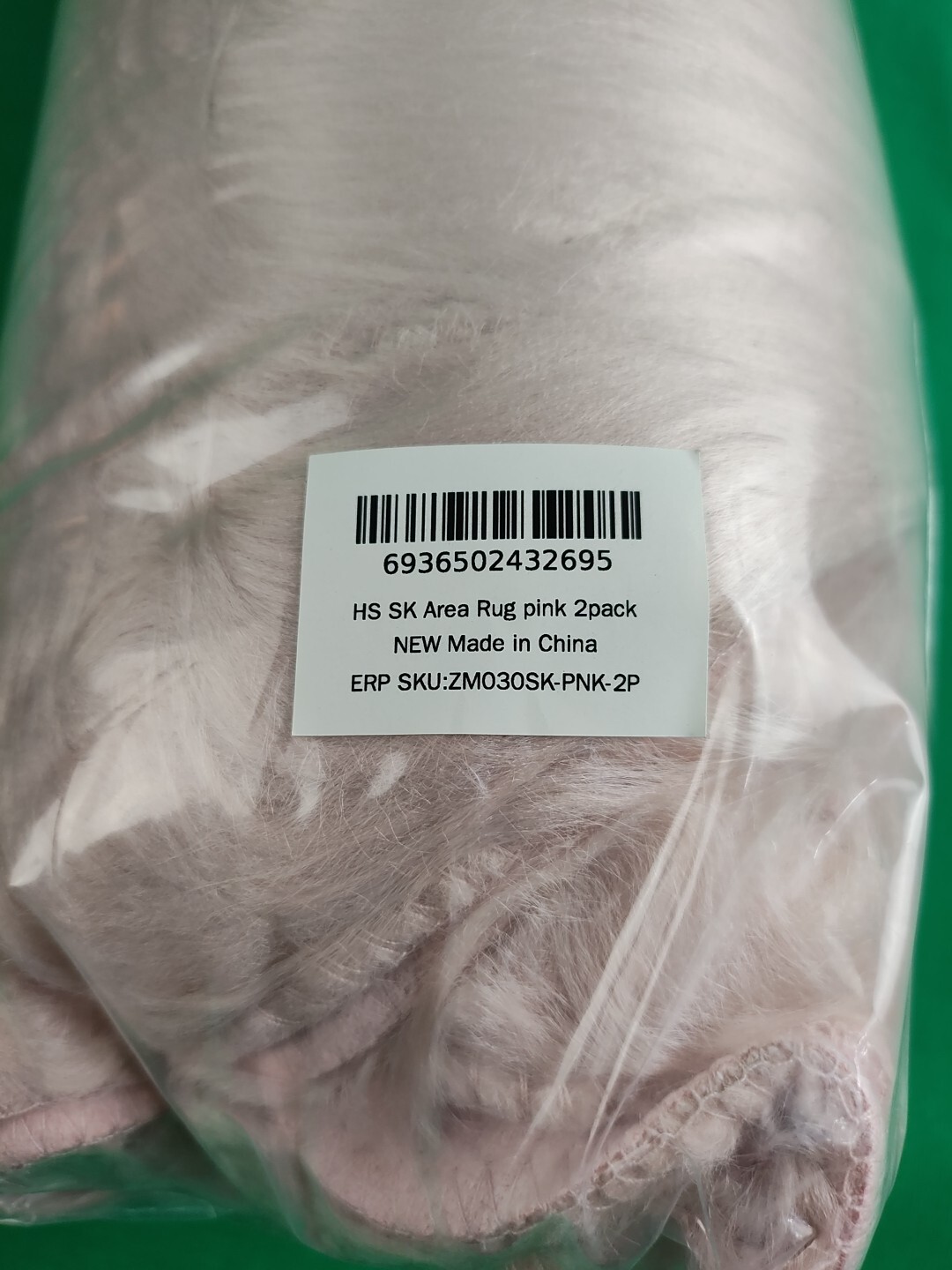 New Hyseas Decorative Pink Faux Fur Area Rug 2ft x 3ft Acrylic/Polyester
