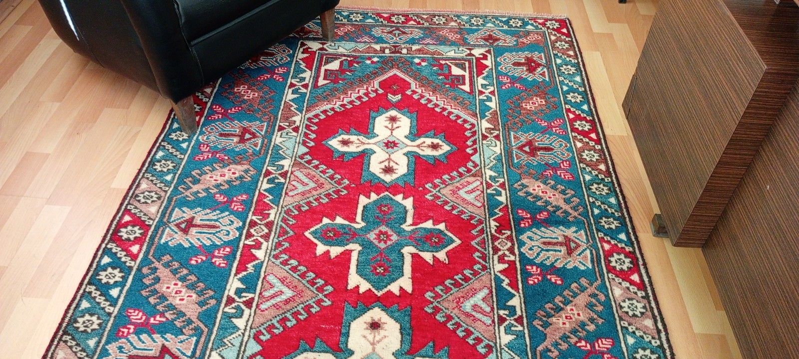 Turkish Dosemealti tribal rug 123×199 cm Vintage Boho Handmade Home Decor