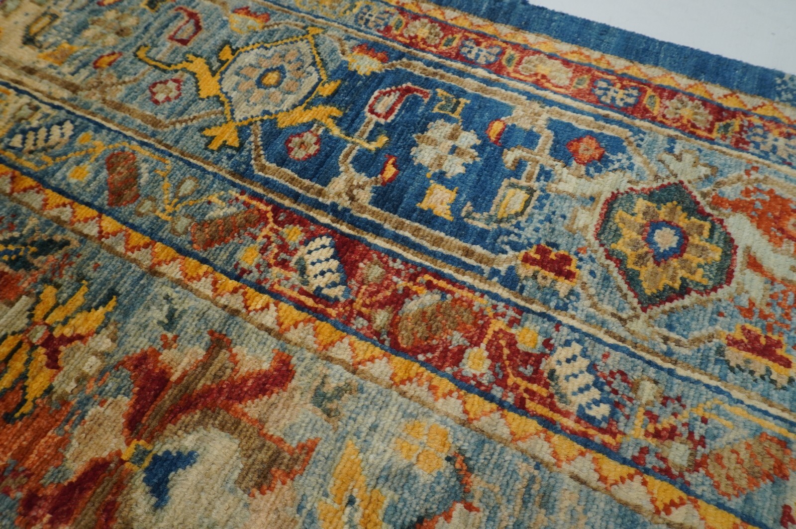 9 x 12 ft Blue Modern Bidjar Afghan Hand Knotted Wool Oriental Area Rug