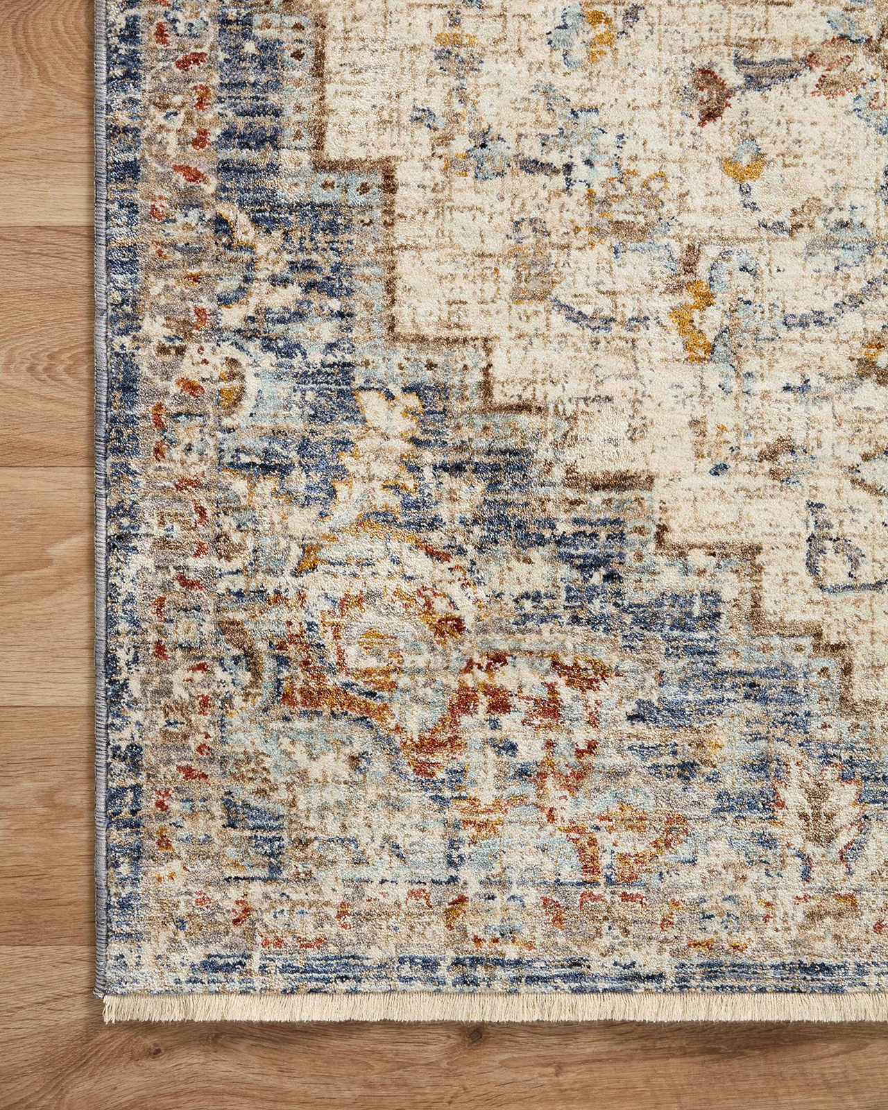 Loloi Sorrento Collection Sor-05 Ivory/Fiesta 3-11 X 5-7 Accent Rug