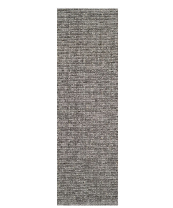 SAFAVIEH Natural Fiber Light Gray 2.6”ft. x 14 ft. Solid Runner Rug