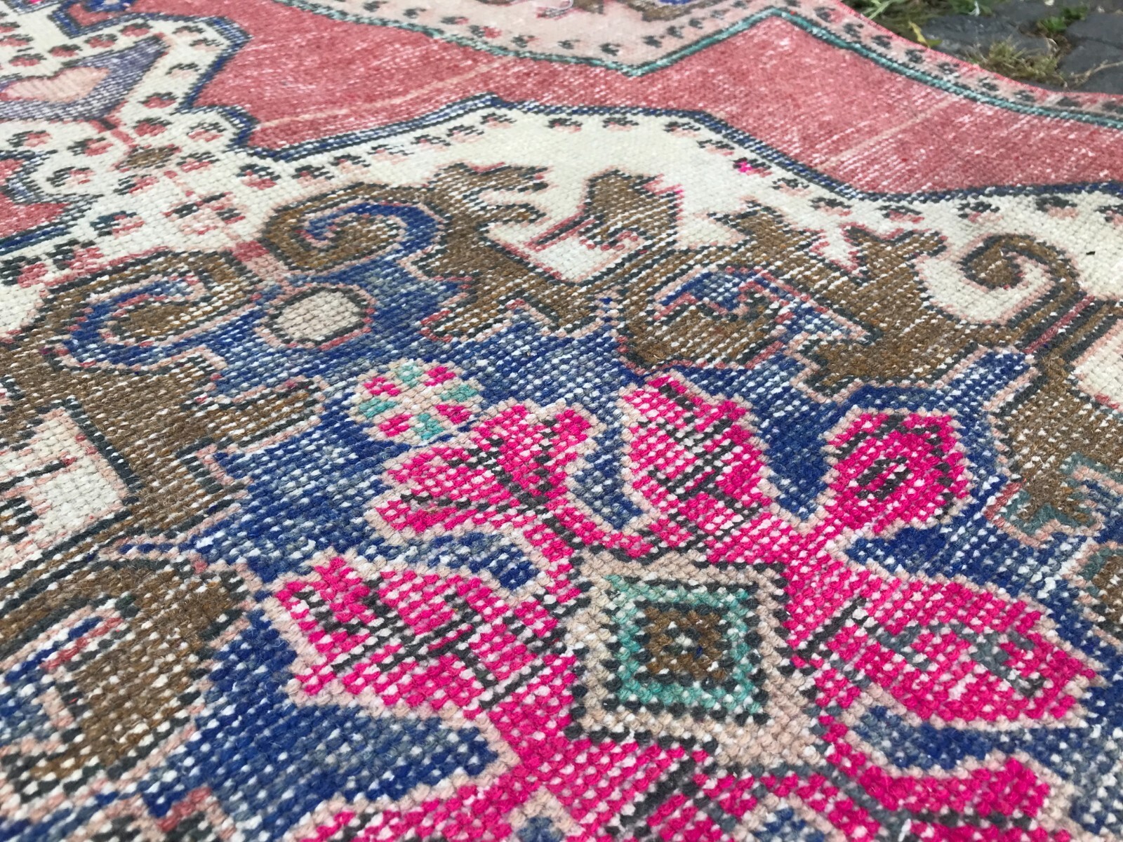 Handmade Rug Turkish Area Rug Vintage Rug Oushak Rug Antique Rug Bohemian Rug