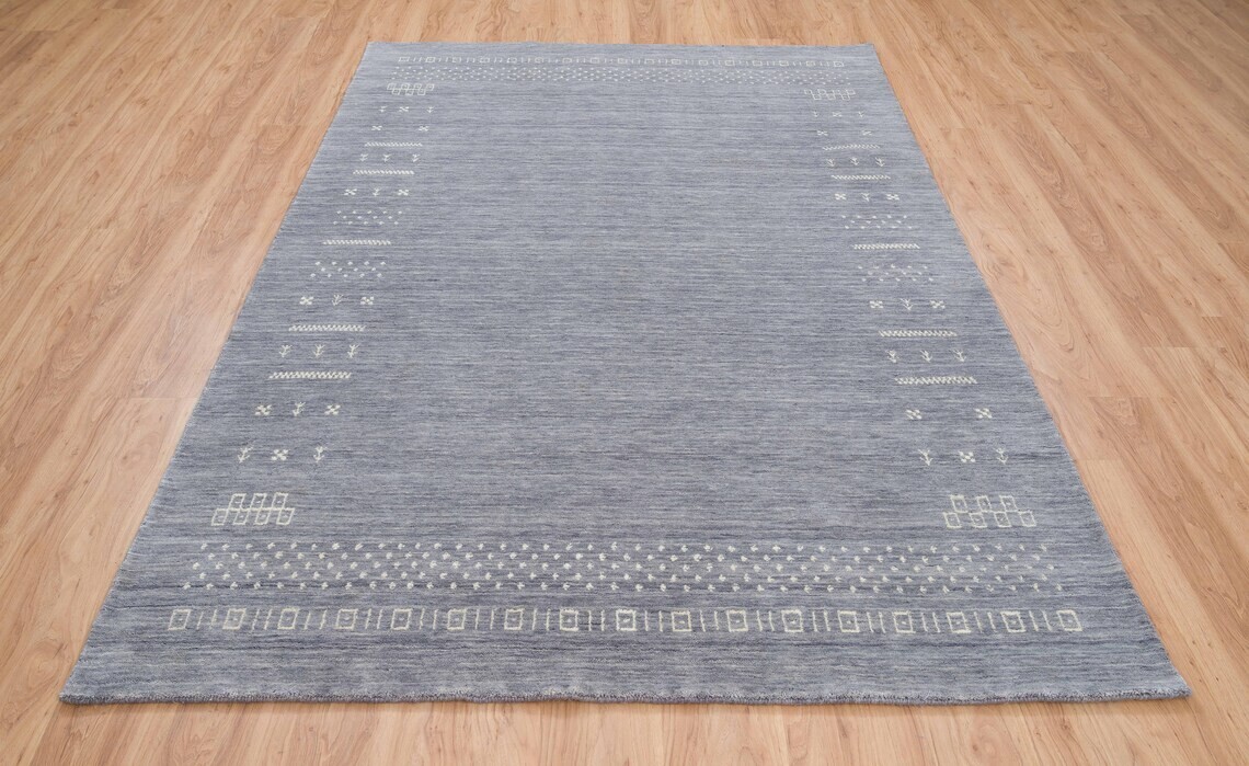 8×10 Nomadic Design Multi Size Hand Knotted Neutral Grey Living Room Area Rug