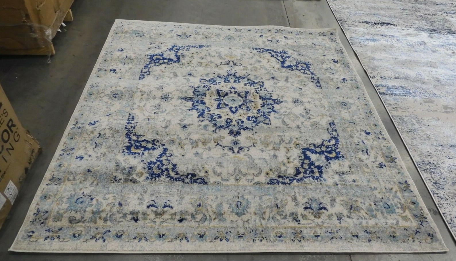 BLUE 6′-7″ X 6′-7″ Square Back Stain Rug, Reduced Price 1172613457 MAD155M-7SQ