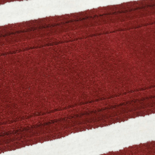 Rug wool Hand-tufted runner carpet & luxury Maroon Solid Hand Tufted Wool Runner
