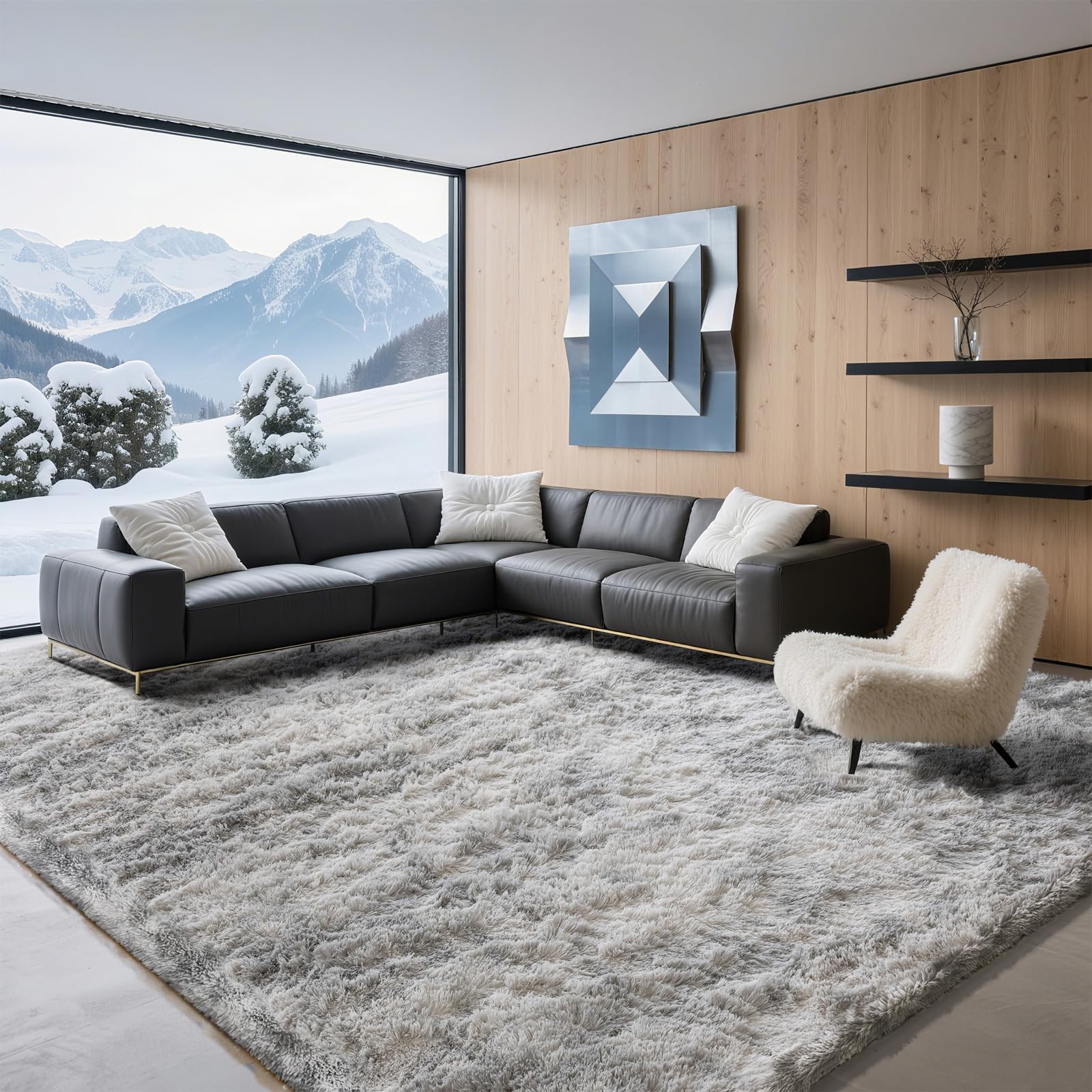 8×10 Area Rugs for Living Room Bedroom, Soft Fluffy Shaggy Bedside Rug, Indoo…