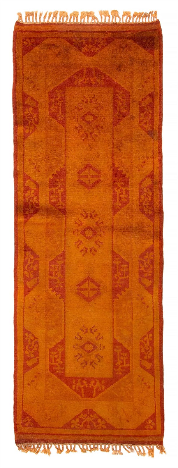 Traditional Hand-knotted Area Rug 2’7″ x 6’10” Dark Gold Oriental Carpet