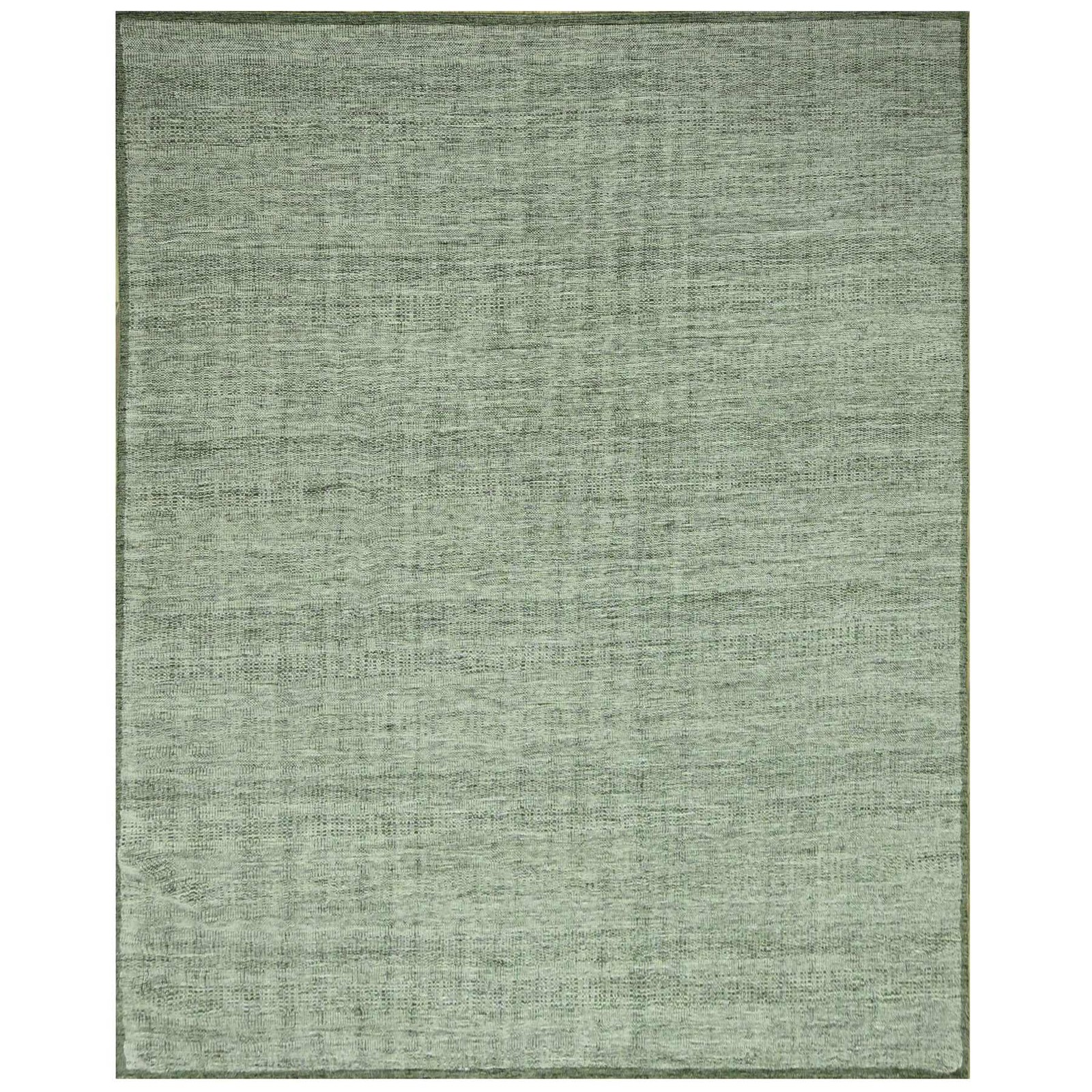 11’10″x14’9″ Green Pure Wool XL Rug Distressed Grass Design Hand Knotted 76692