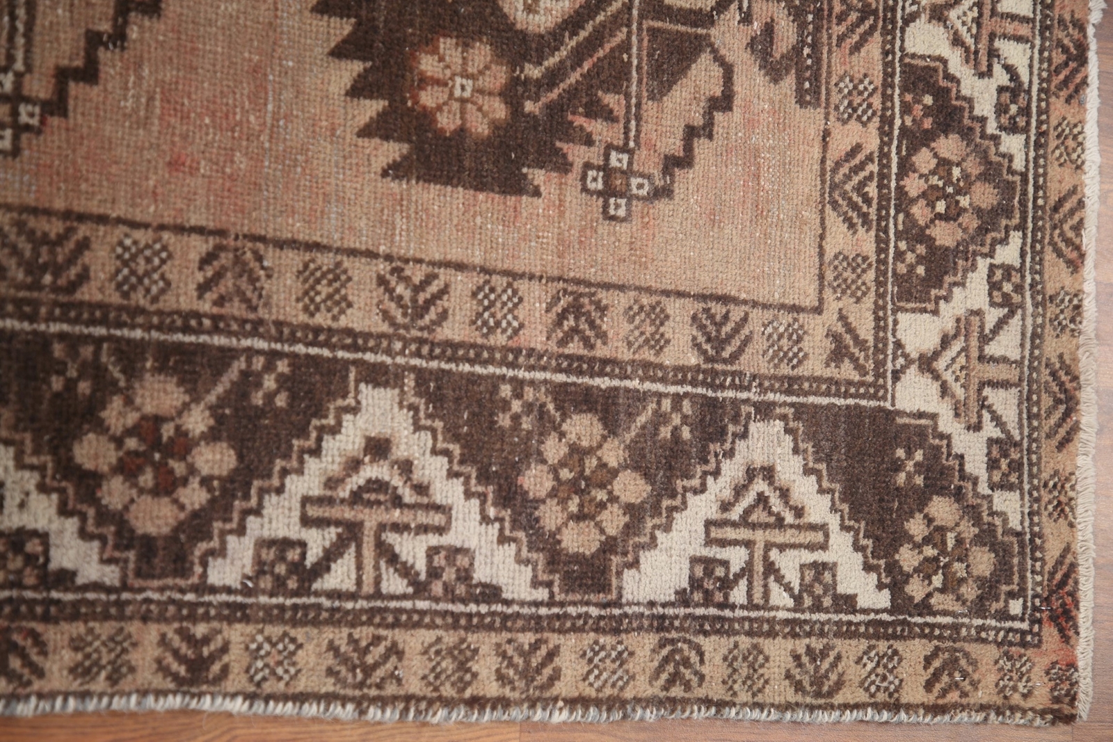 Vintage Tribal Geometric Balouch Area Rug 3’x6′ Wool Hand-knotted Nomadic Carpet