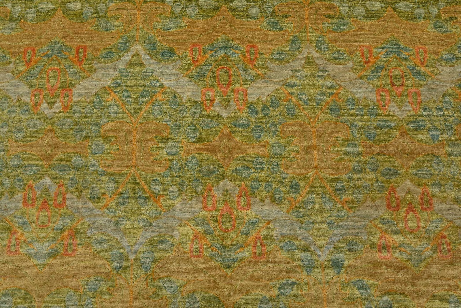 Ziegler Rug 8’2” x 10’1” Green Wool Traditional Hand-Knotted Oriental Carpet