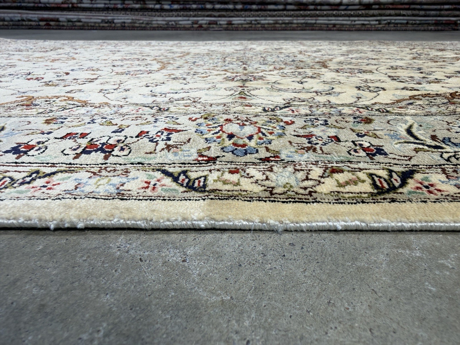 3×5 Luxurious Fine Hand-Knotted 100% Silk Persiane Qume Rug Handmade Beige