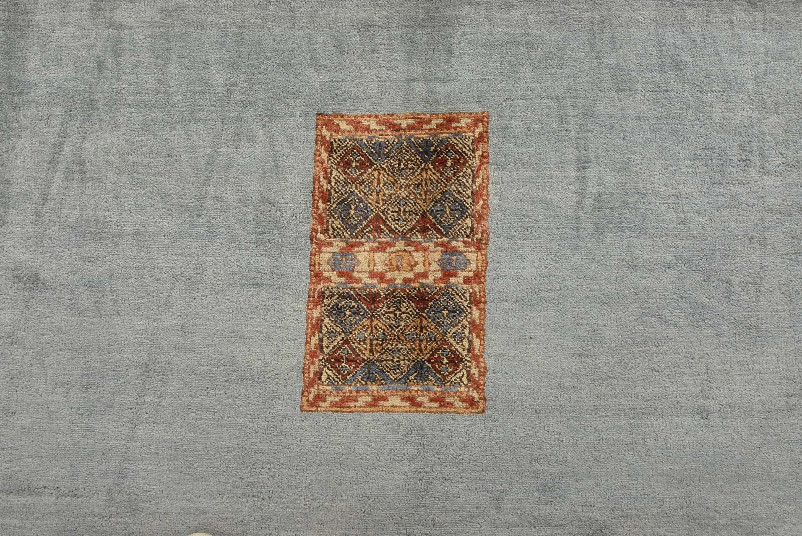 Ombre Gabbeh 8’1” x 10’2” Blue Wool Contemporary Hand-Knotted Oriental Rug