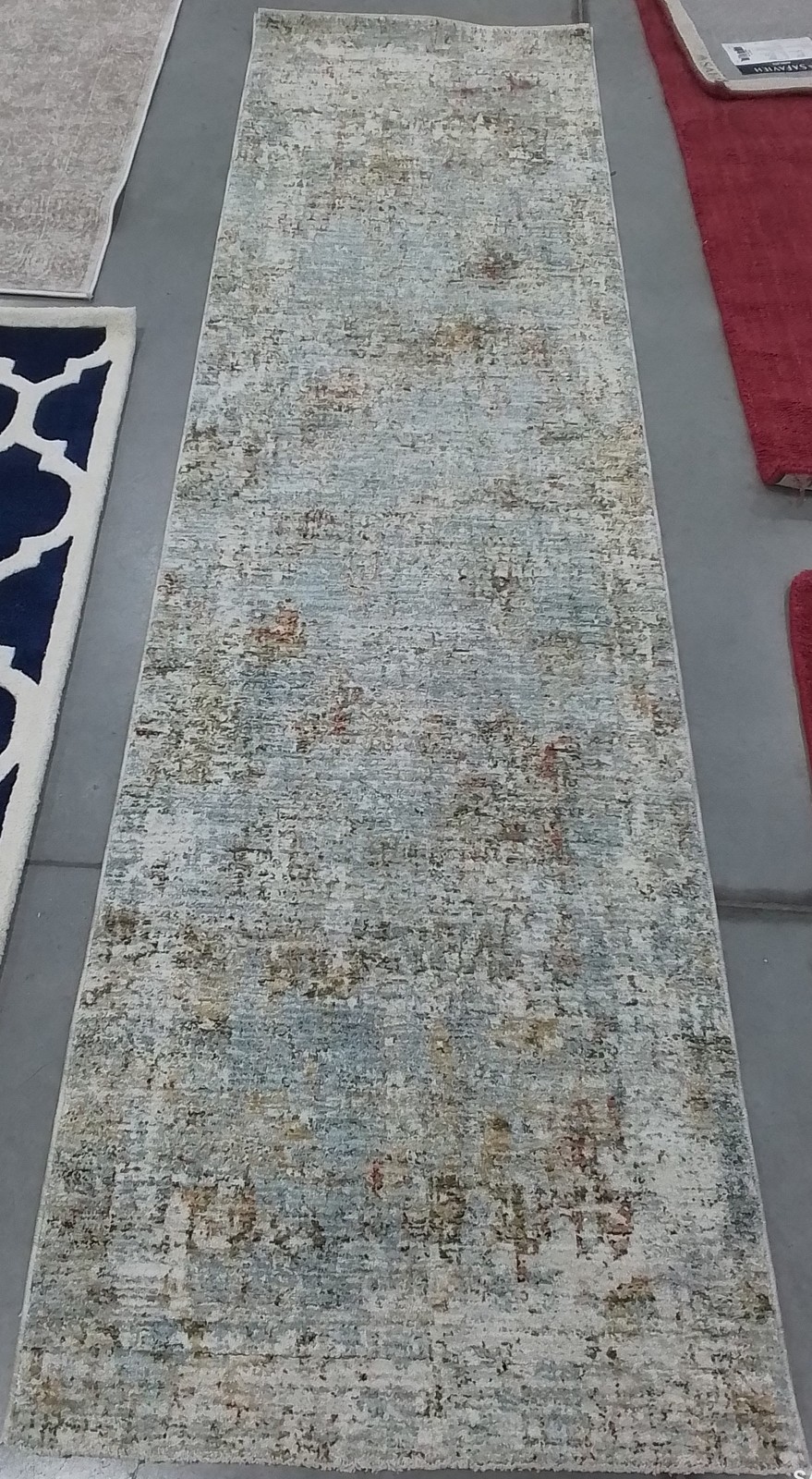 BLUE / GOLD 2′-2″ x 8′-0″ Flaw in Rug, Reduced Price 1172808747 ADN202M-28