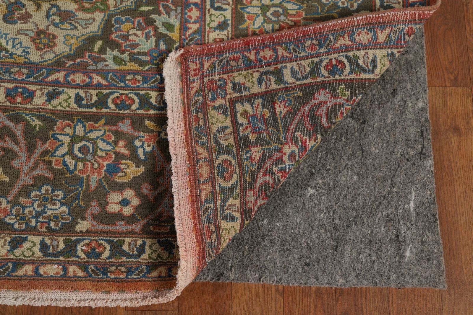 Vintage 10×13 ft Floral Kashaan Living Room Area Rug Large Hand-knotted Carpet