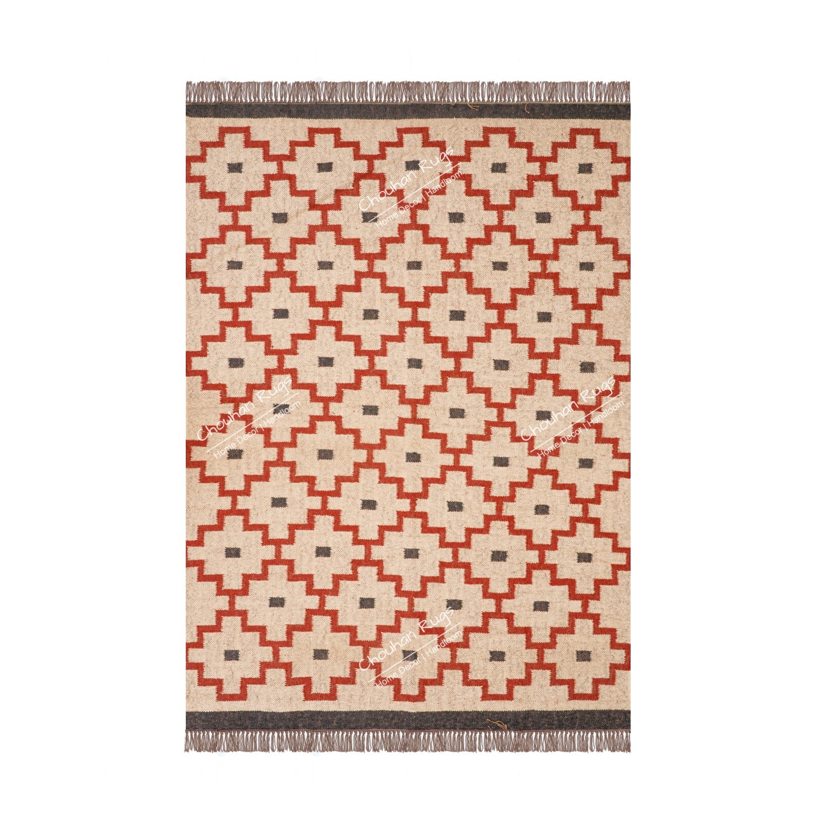 Vintage Kilim Large Area Rug, Handwoven Dhurrie Rug, Bohemian Jute Rug Décor Rug