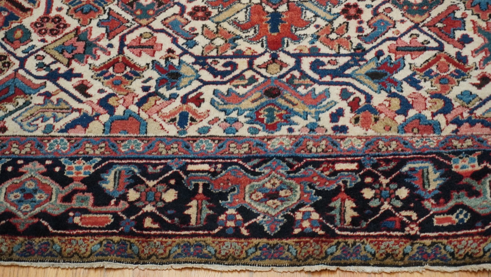 Antique Herizz Serapii Hand Knotted Wool Oriental Rug 7’5″ x 9’8″ Excellent
