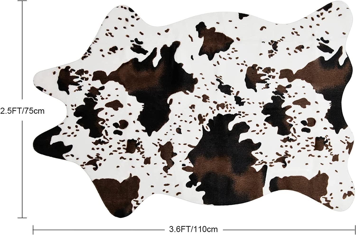 Stylish Non-Slip Cow Print Area Rug 3.6×2.5FT – Perfect Accent for Any Room
