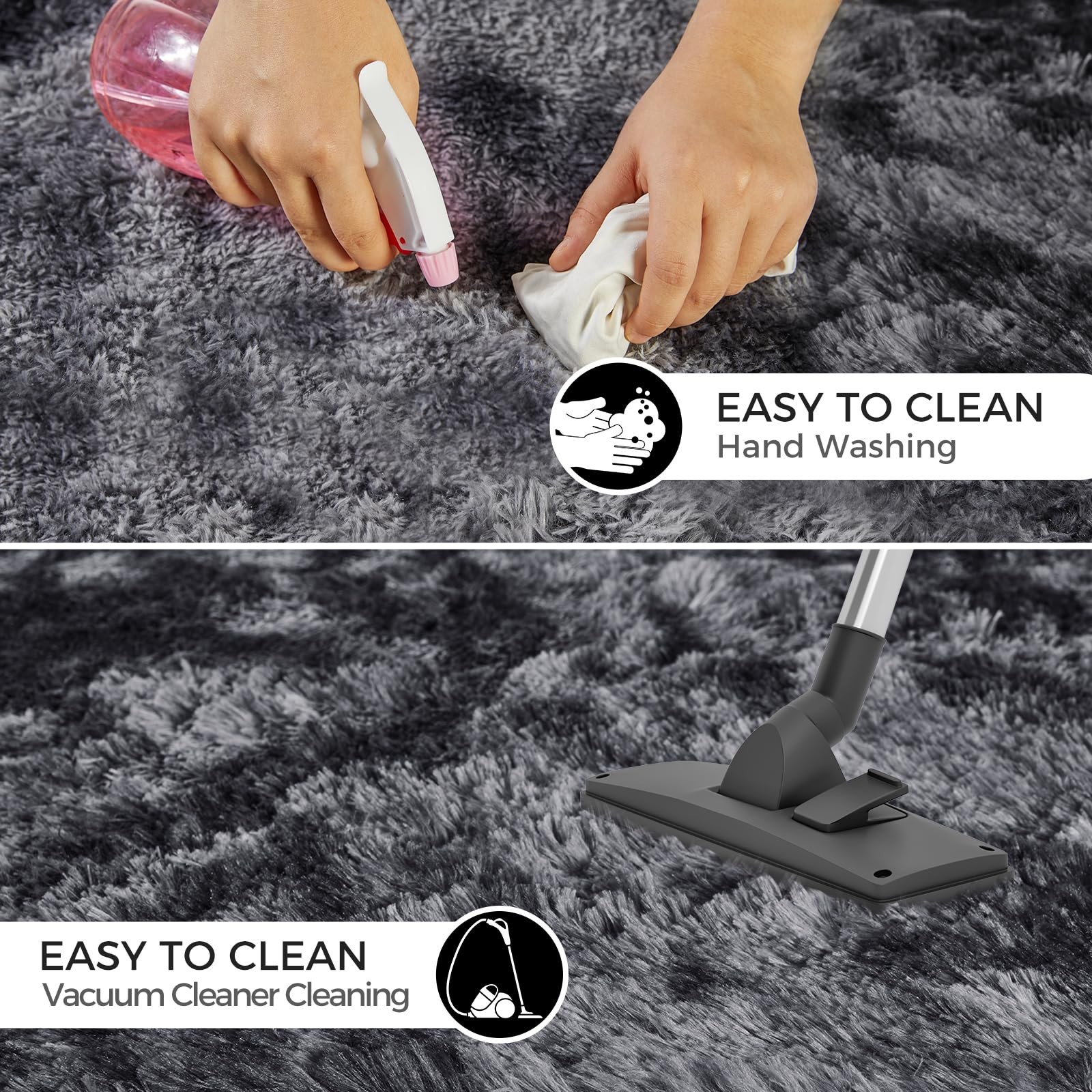 Ultra Soft Rug for Living Room, 8X10 Fluffy Shag Area Rug for Bedroom, Modern…